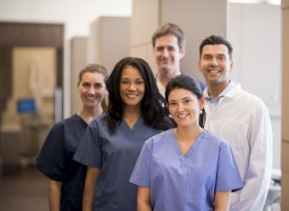Medical staff standing together