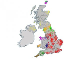 Genetic map of the British Isles
