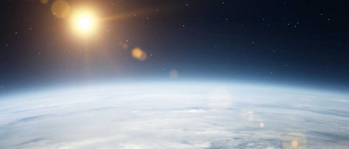 Image of planet Earth in orbit