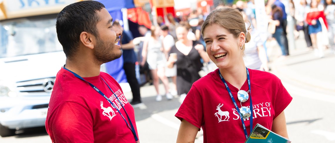 Student ambassadors at an open day