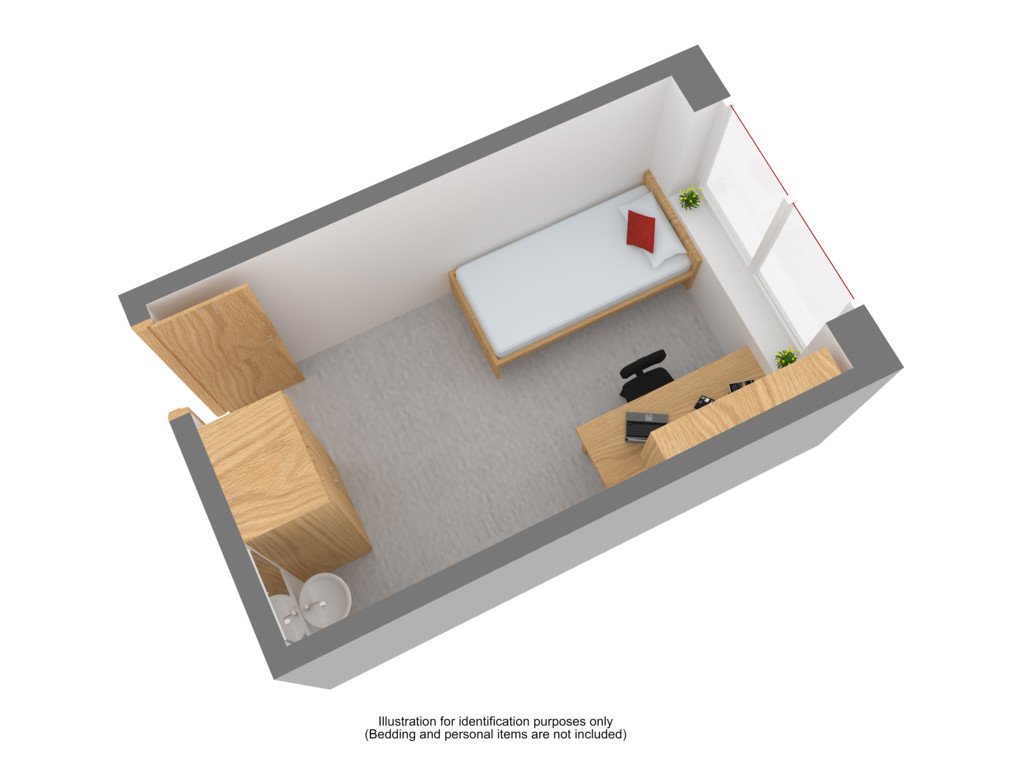A floor plan of Guildford Court accommodation
