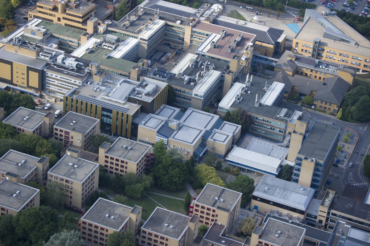 Aerial view of University of Surrey campus
