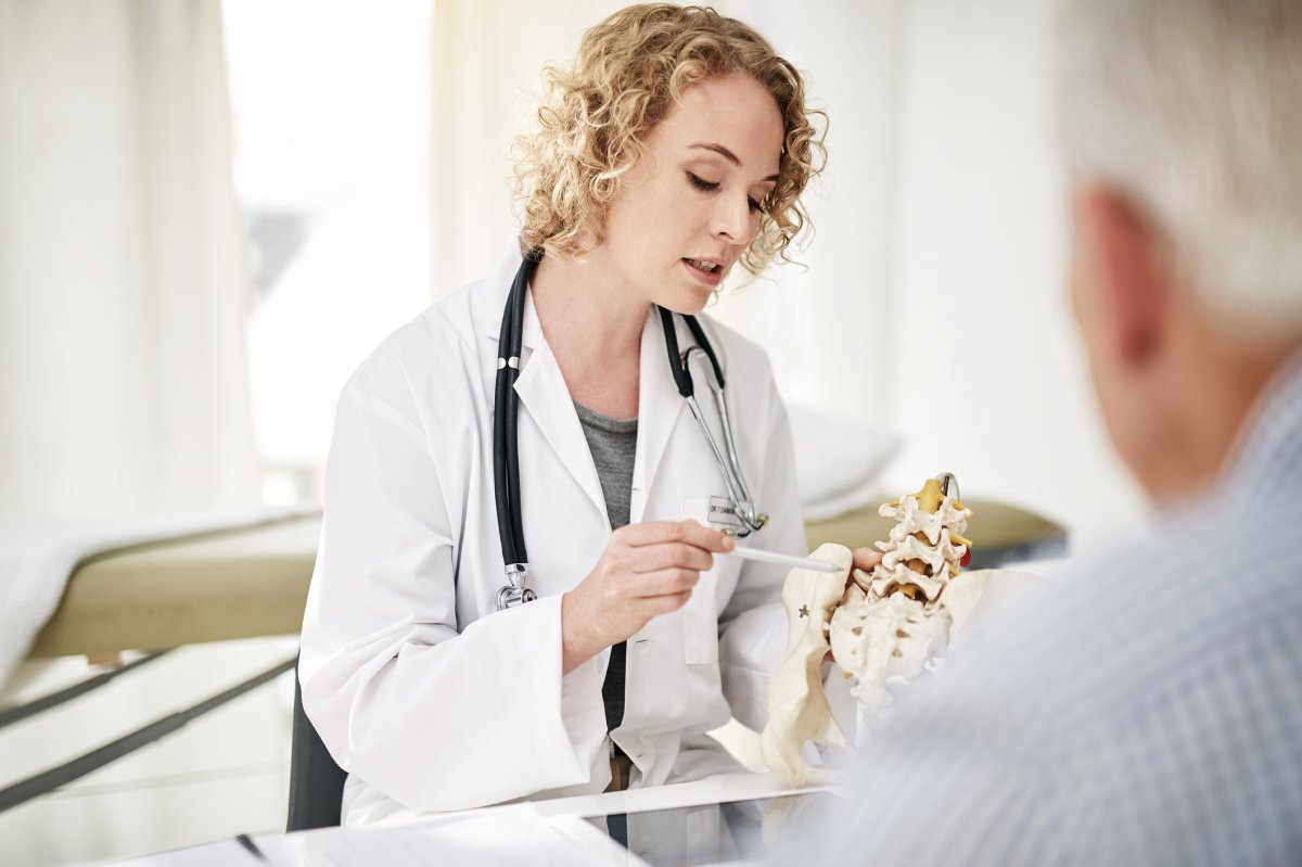 Doctor with patient