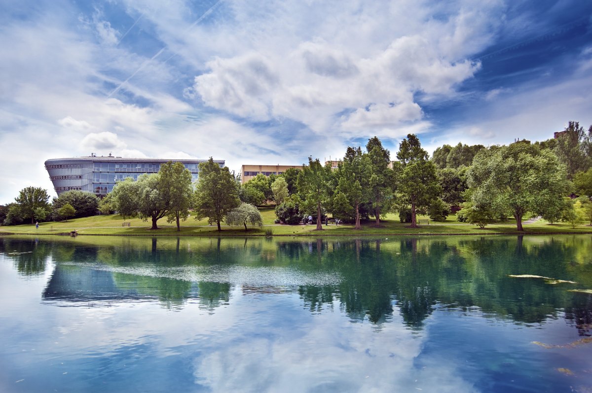 Duke of Kent Building and lake