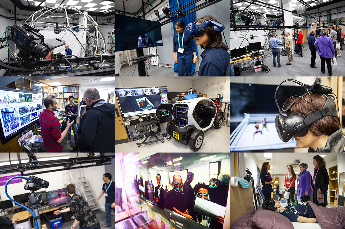 Montage of images from the CVSSP open house event