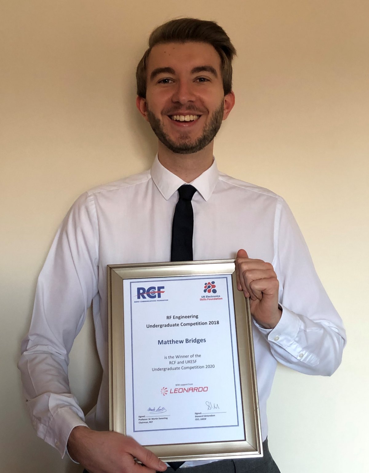 Matt Bridges, winner of UKESF RF competition