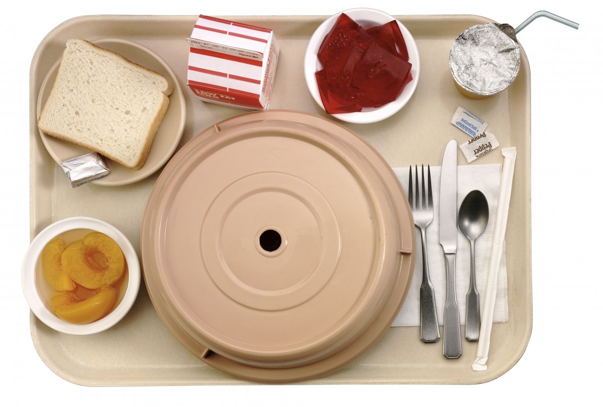 A tray of food