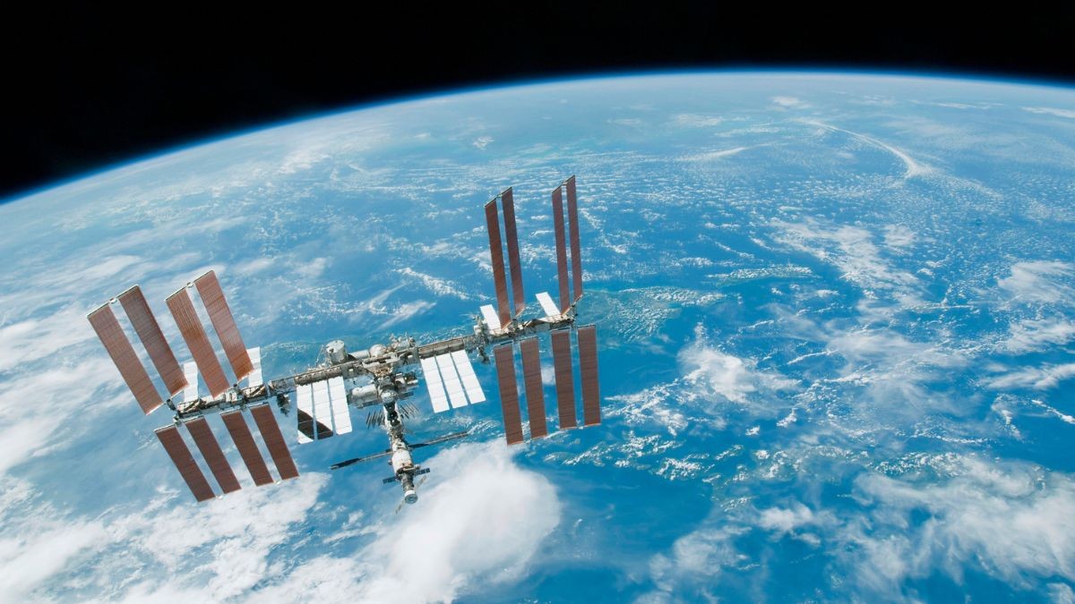 The International Space Station orbiting Earth