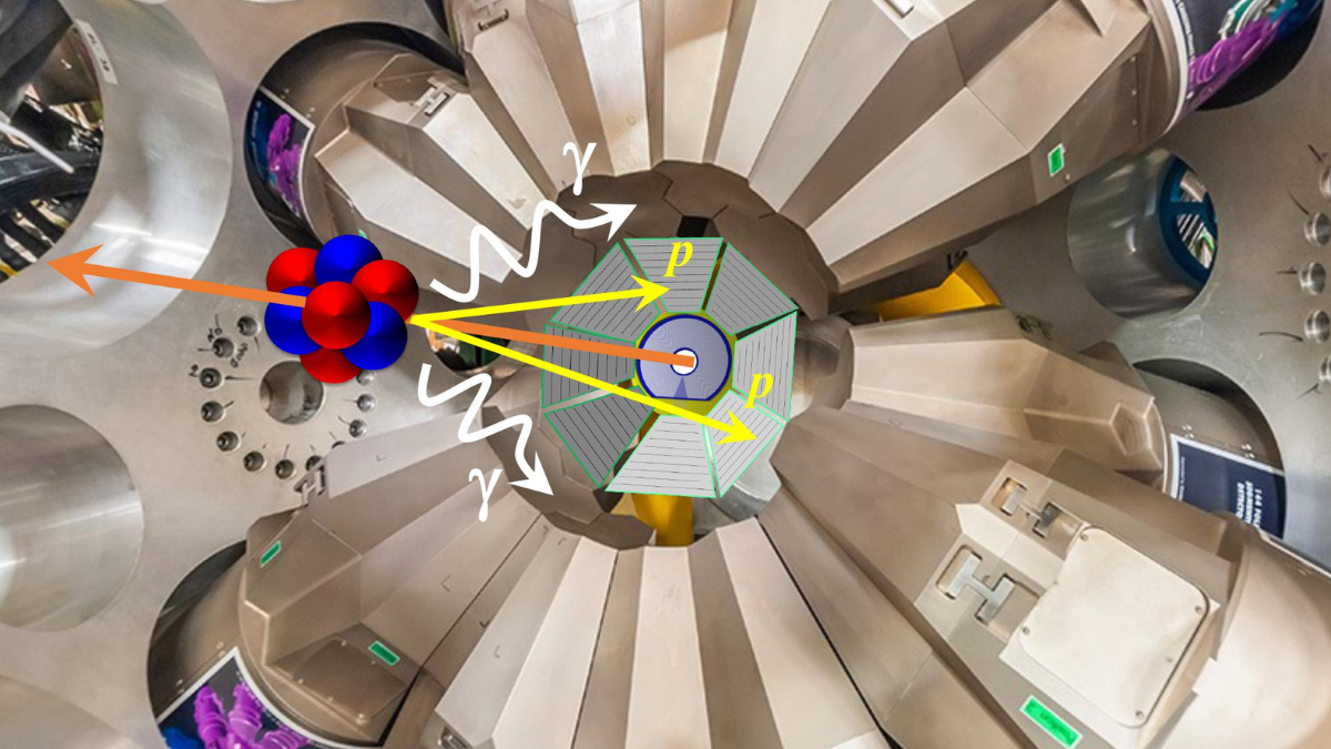 Diagram showing how the Surrey sensors will detect particles at GRETINA