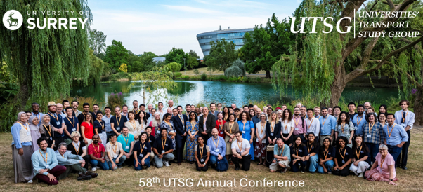 Poster showing delegates at Universities Travel Studies Group conference held at the University of Surrey in the summer of 2026