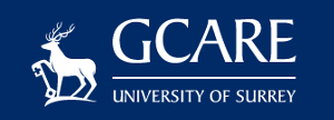 GCARE acronym logo white on a transparent background