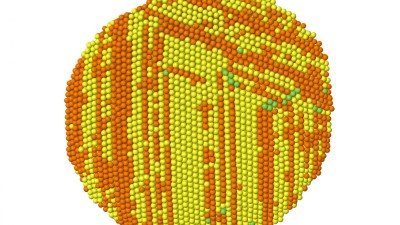 Nanocrystal with disorder simulation snapshot