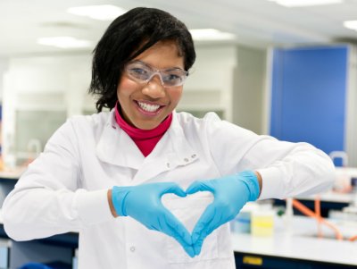 Student at the laboratory