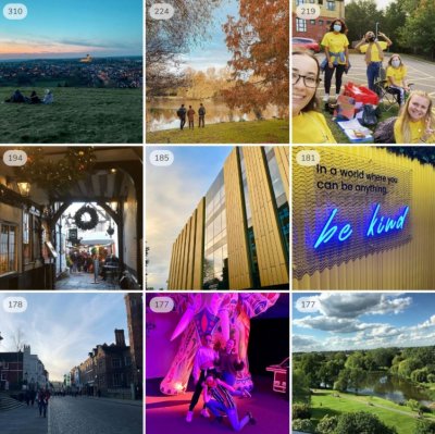 Surreystudent Instagram collage