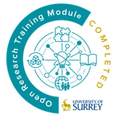 Open research training module completed badge