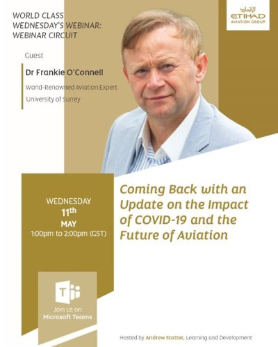 Webinar on impact of COVID-19 on aviation industry by Dr Frankie O'Donnell