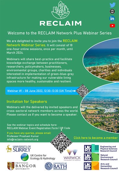 RECLAIM webinar poster