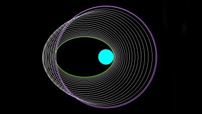 Spacecraft trajectory optimisation graphic