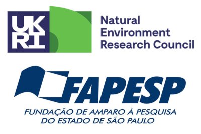 Natural Environment Research Council logo and FAPESP logo