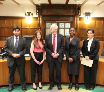 Lord Kitchin with Mooting Competition finalists 2023