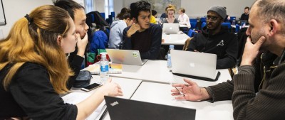 Students studying in group