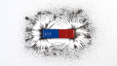 Magnet pushing and pulling iron
