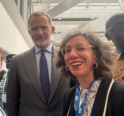 Carla Bonina with King of Spain at OGP Global Summit, October 2025