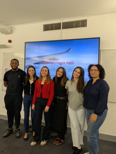 Surrey Business School students at b-clinic presentation