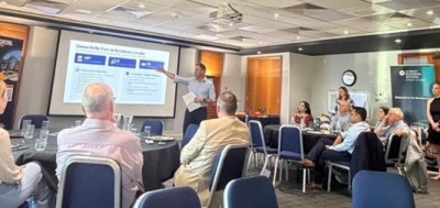 Guests listening to a presentation at Surrey Business School's Celebrating Partners event on 24 June 2026