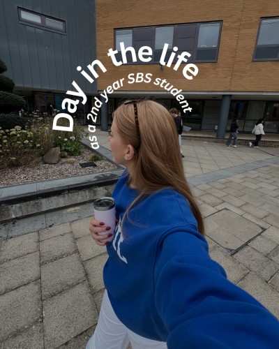 Jess, a Business Management with Marketing BSc University of Surrey student who is the Business School's SBS student content creator for 2025-26