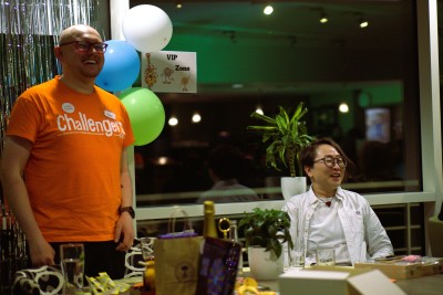 International Events Management MSc student, Adam Trott, at charity fundraiser, Sweet Moves for Challengers