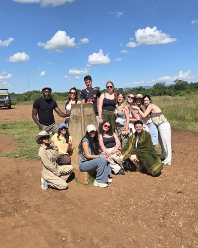 Tourism students on a safari