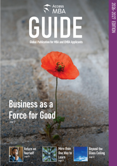 Front cover of the Access MBA Guide 2026-27