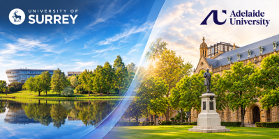 Landscape photo of both University of Surrey and Adelaide University
