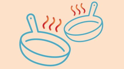 Frying pans illustration