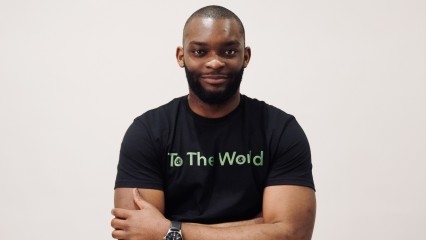 Young Black male entrepreneur, Nduka, the founder of To The World Hub