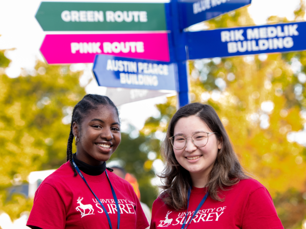 Student helpers working an open day