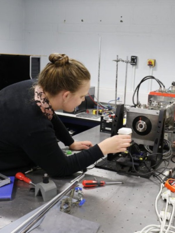 Students in physics lab