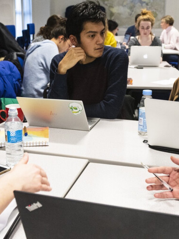 Students studying in group