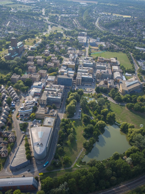 Aerial photo of surrey campus