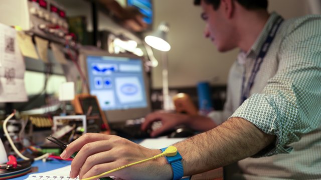 Student testing in a lab