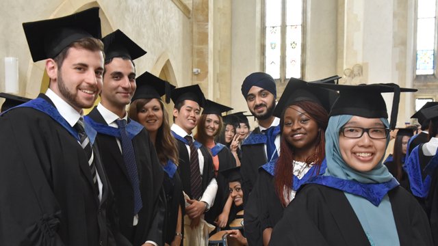 Graduands in their ceremony