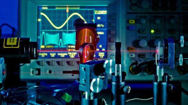 Laser in a lab