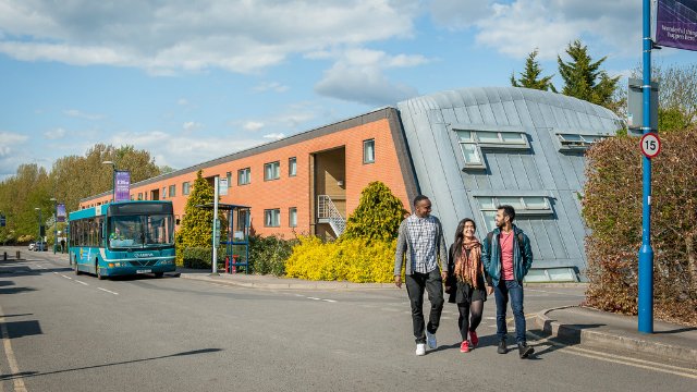 Students outside Millennium House