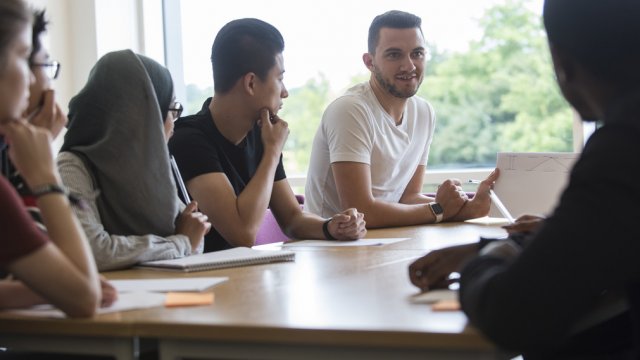 Students in a classroom