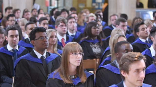 Graduands in their ceremony