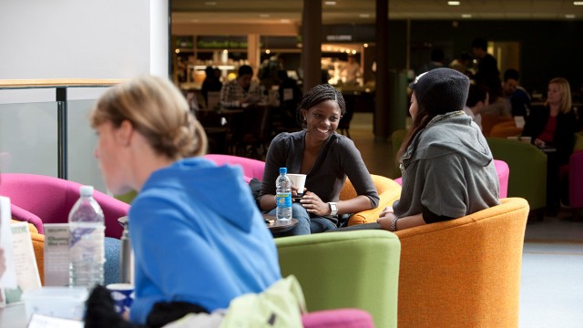 Students relaxing at Hillside