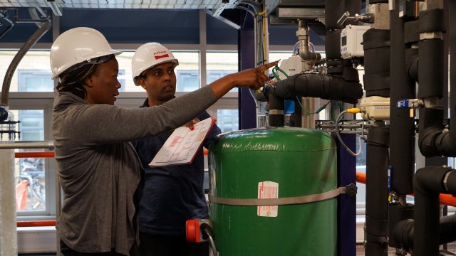 OPCW delegates in pilot plant