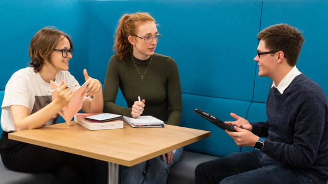 Students talking