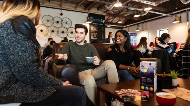 Students in coffee shop